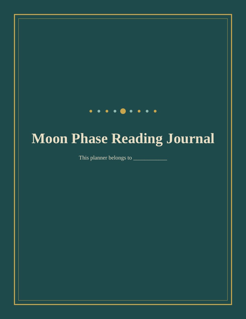Moon Phase Reading Journal